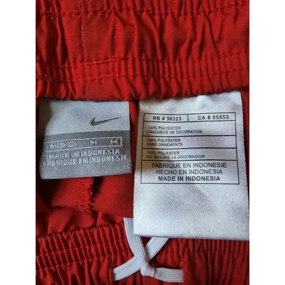 Nike Red Running Shorts Drawstring Medium - Picture 2 of 8